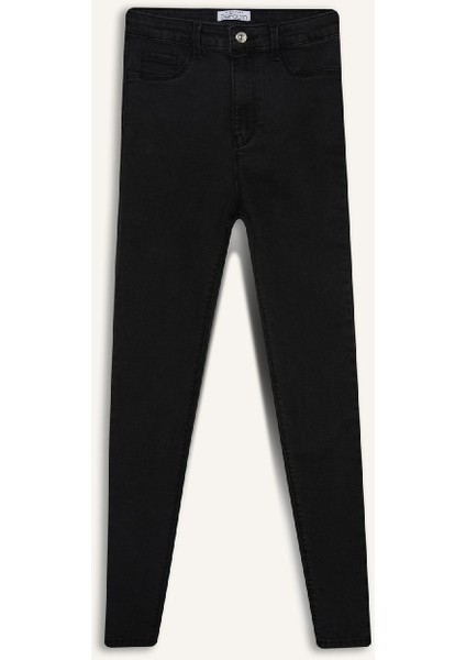 Jegging Yüksek Bel Bilek Boy Dar Paça Basic Düz Jean Pantolon B7498AX25SP