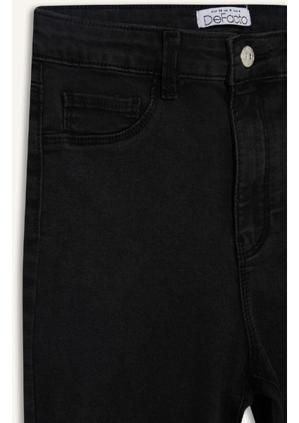Jegging Yüksek Bel Bilek Boy Dar Paça Basic Düz Jean Pantolon B7498AX25SP