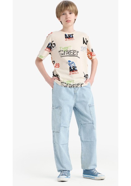 Erkek Çocuk Paraşüt Jean Pantolon D6821A825SM