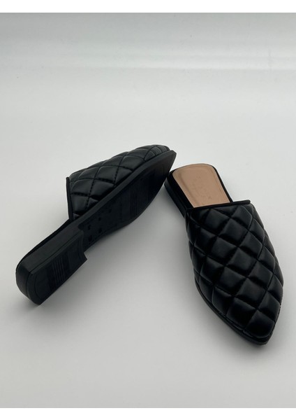 Suni Deri Kadın Ev Terliği