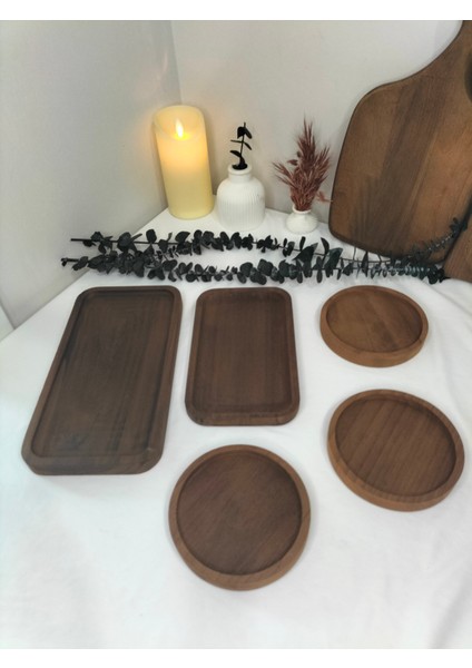 Yuvarlak ve Dikdörtgen Sunum Tabakları Set