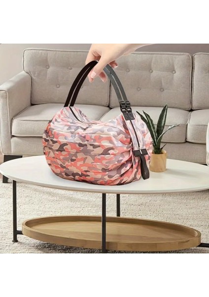 Pink Pembe Kamuflaj Katlanabilir Alışveriş Çanta Yüksek Kaliteli 1 Adet indirimleri