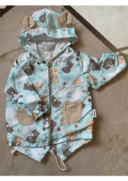 Unisex 9 Ay Lionkids Ayı Baskılı Cepli Yağmurluk 3lü Takım fiyatları