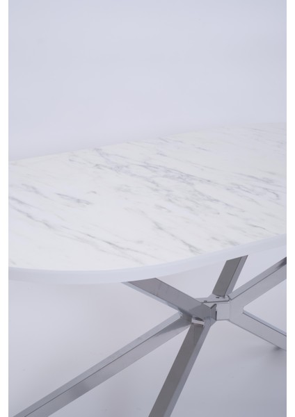 Bohem Metal Boyalı Mdf Lak Panel Yemek Masası 90X170
