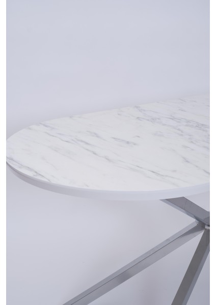 Bohem Metal Boyalı Mdf Lak Panel Yemek Masası 90X170