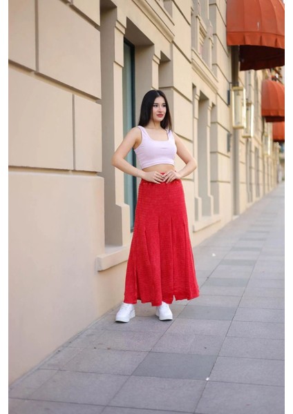 Fibula Butik Etnik Bohem ve Otantik Tarz Taşlanmış Bel Lastikli Standart Beden Tasarım Astarlı Pamuk Triko Etek fiyatları