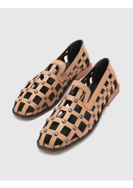 Nadzeya Hakiki Deri Kadın Bej Sandalet fiyatları