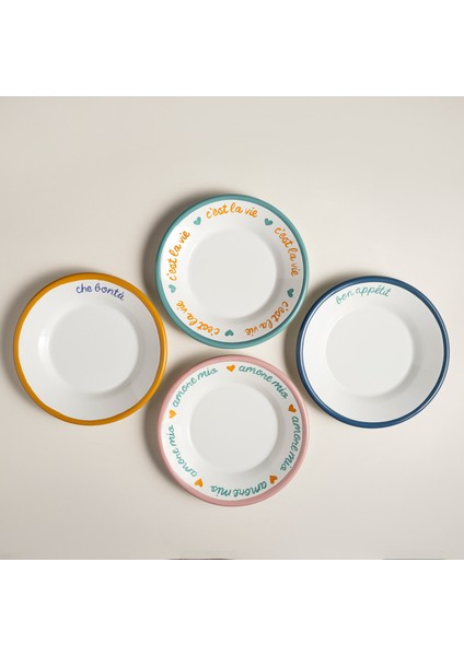 Frigya Emaye Tabak 21 cm Altın Sarısı