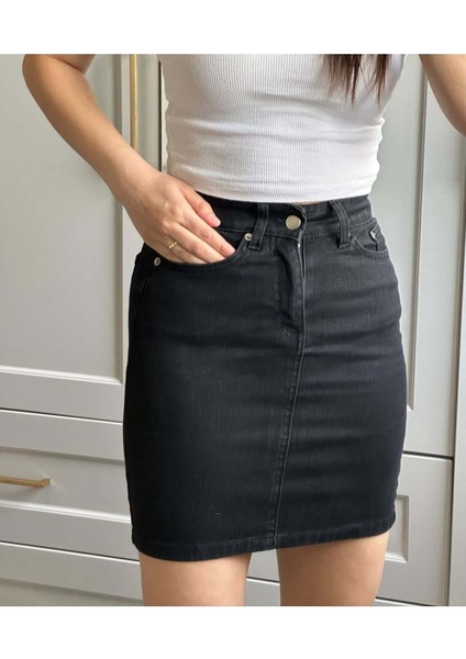 Butik Füme Kot Mini Pamuk Etek