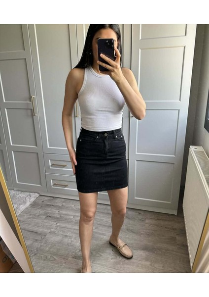 Butik Füme Kot Mini Pamuk Etek fırsatları