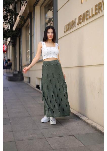 Fibula Butik Etnik Bohem ve Otantik Tarz Yıkamalı Tasarım Astarlı Yan Büzmeli Cepli Pamuk Standart Beden Etek fiyatları
