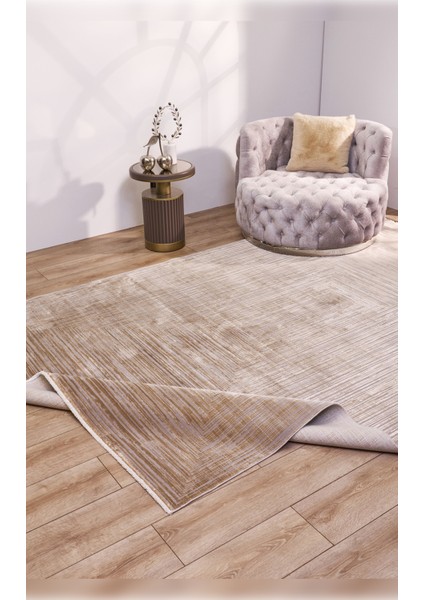 Halı Queen 8114 Gold Yumuşak Dokulu Viskon Uzun Ömürlü Dayanıklı 100 Tarak Özel Dokuma Halı indirimleri