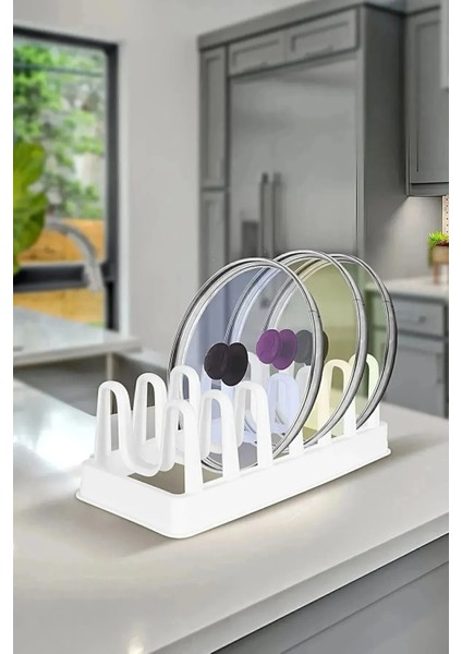 6 Bölmeli Plastik Tabaklık Tencere Kapaklığı Organizer 6 Bölmeli Çok Amaçlı Kurutmalık fiyatları