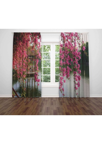 Özel Tasarım Dekoratif Baskı Salon Mutfak Oturma Odası 3D Baskılı Fon Perde