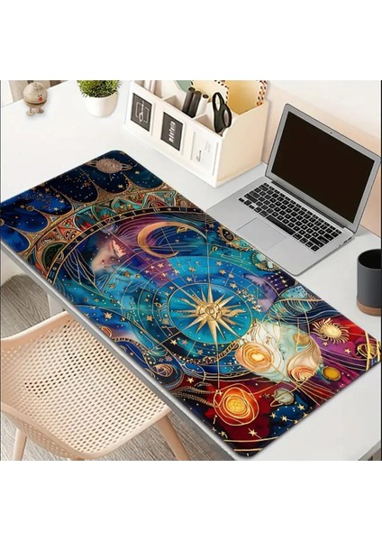 70X30 cm Antik Astrolojik Tasarım Kaydırmaz Taban Speed Yüzey Oyuncu Mouse Pad Gaming modelleri