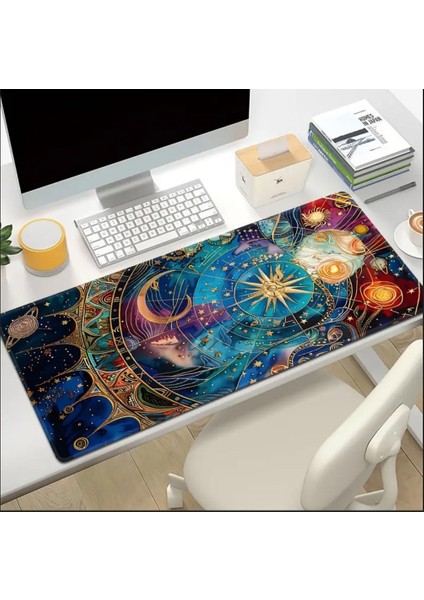 70X30 cm Antik Astrolojik Tasarım Kaydırmaz Taban Speed Yüzey Oyuncu Mouse Pad Gaming fırsatları