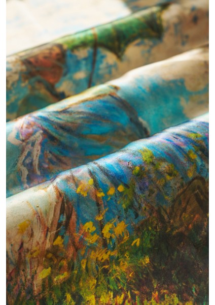 %100 Ipek Şal Fular (45X165 Cm) - Monet (Japon Köprüsü) fiyatları