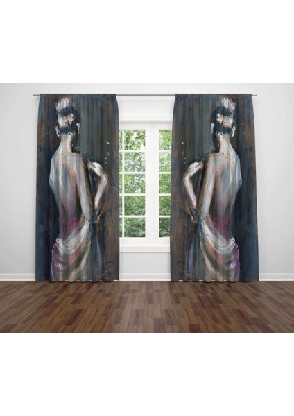 Özel Tasarım Dekoratif Baskı Salon Mutfak Oturma Odası 3D Baskılı Fon Perde 314