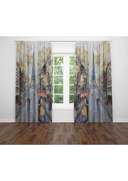 Özel Tasarım Dekoratif Baskı Salon Mutfak Oturma Odası 3D Baskılı Fon Perde