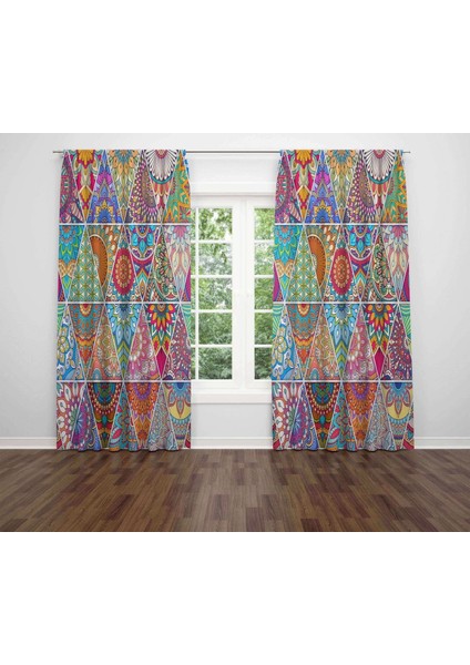 Özel Tasarım Dekoratif Baskı Salon Mutfak Oturma Odası 3D Baskılı Fon Perde 337