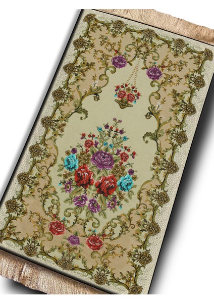 Kadife Lüks Seccade Keten Astarlı Namazlık 70x120 cm