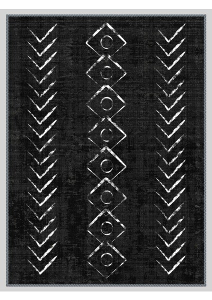 Vintage Desenli Halı, Pamuk Dokuma Pamuklu Taban Dekoratif Halı Kilim 2
