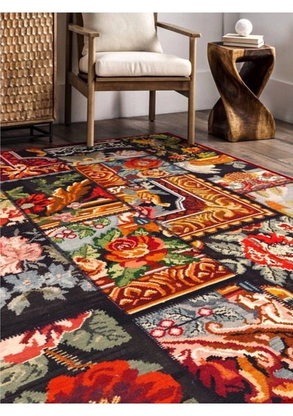 Vintage Desenli Halı, Pamuk Dokuma Pamuklu Taban Dekoratif Halı Kilim 28 fiyatları