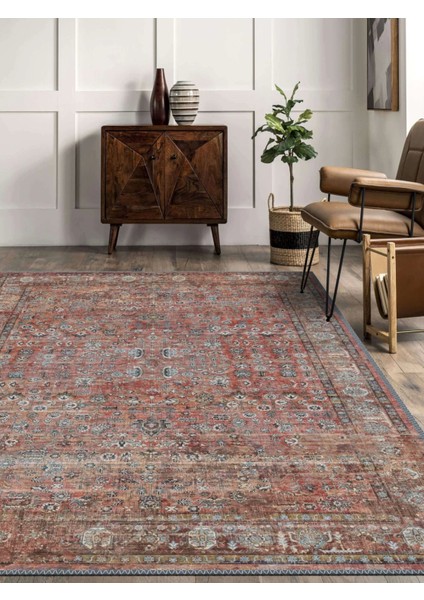 Vintage Desenli Halı, Pamuk Dokuma Pamuklu Taban Dekoratif Halı Kilim 35 fırsatları