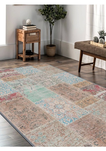 Vintage Desenli Halı, Pamuk Dokuma Pamuklu Taban Dekoratif Halı Kilim 77 fiyatları