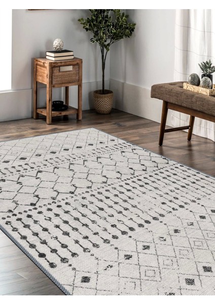 Vintage Desenli Halı, Pamuk Dokuma Pamuklu Taban Dekoratif Halı Kilim 79