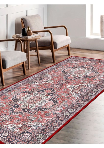 Vintage Desenli Halı, Pamuk Dokuma Pamuklu Taban Dekoratif Halı Kilim 85 fırsatları