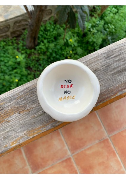 El Yapımı Seramik Mumluk No Risk No Magic