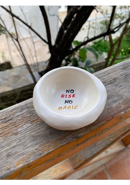 El Yapımı Seramik Mumluk No Risk No Magic