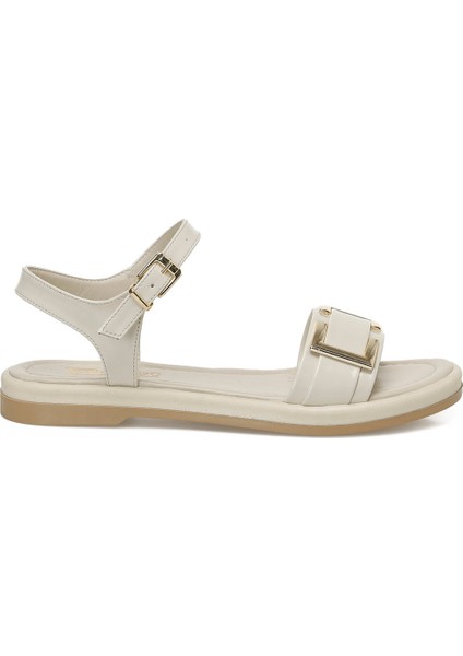 24S-117 5fx Bej Kadın Düz Sandalet