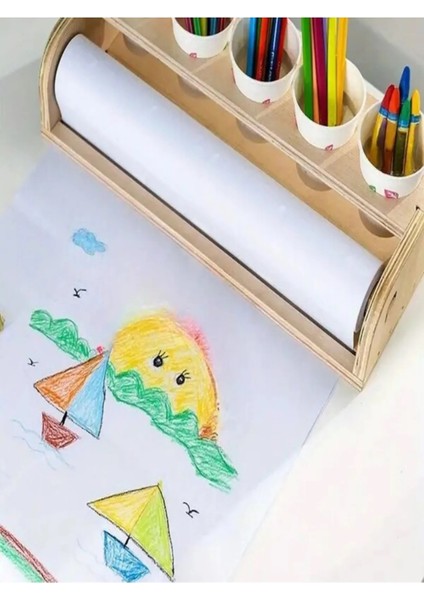 Rulo Resim Kağıdı 1 Adet Genişlik 45 cm Uzunluk 30 Metre Resim Masası Uyumlu Plotter