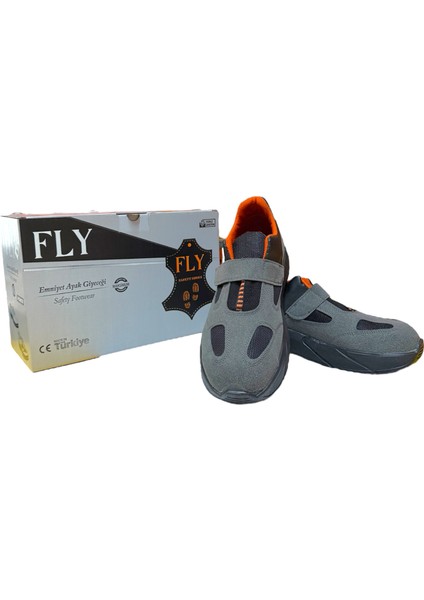 Fly Gri Süet Ultra Hafif Çelik Burun Iş Güvenliği Ayakkabısı S1