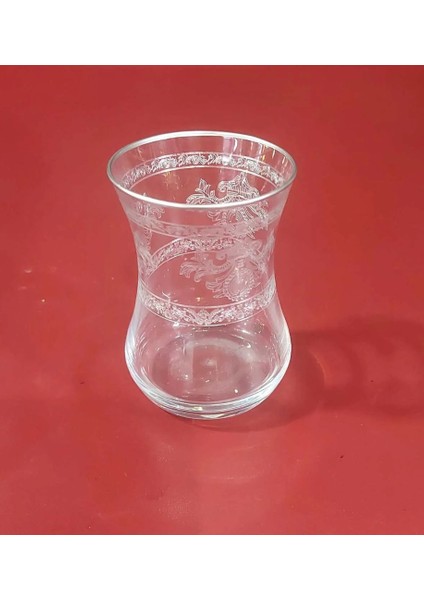 Crystal Kristal Cam 6'lı Çay Bardak Yükseklik 9 cm Çap 6 cm Gümüş Renk Yaldız Elde Yıkanır fiyatları