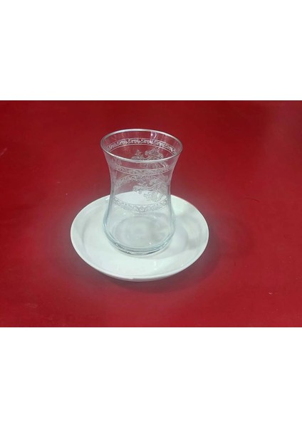 Crystal Kristal Cam 6'lı Çay Bardak Yükseklik 9 cm Çap 6 cm Gümüş Renk Yaldız Elde Yıkanır fırsatları