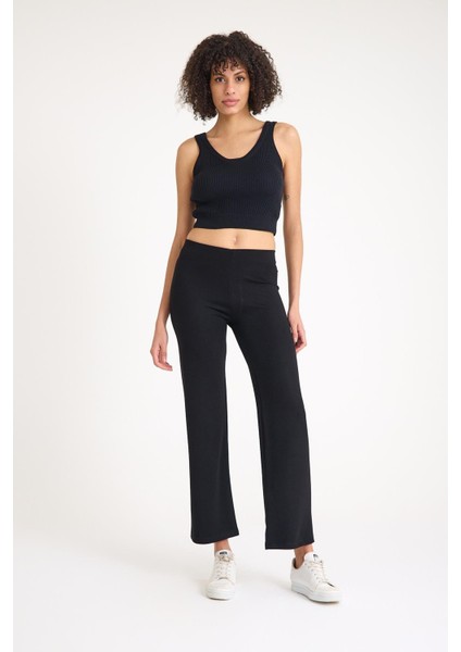 Rahat Kalıp Bol Paça Kadın Pantolon