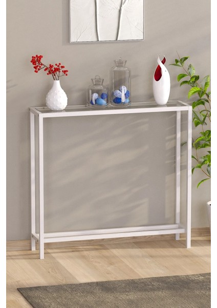 DEVİN DEKOR Modern Gold Renk Metal Iskeletli Temper Camlı Raflı Dresuar Konsol fiyatları