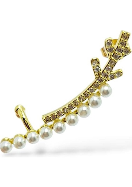 Sıralı Inci Çelik Kıkırdak Küpe