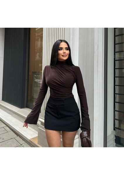 Kadın Ispanyol Kol Büzgülü Bluz fiyatları