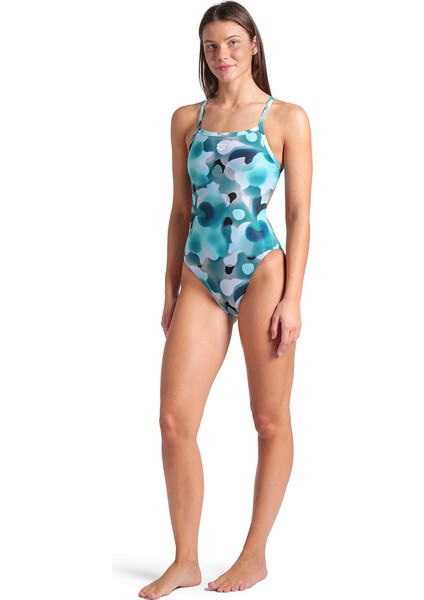 Camouflage Swimsuit Challenge Back Kadın Beyaz Yüzücü Mayosu 009065660 modelleri