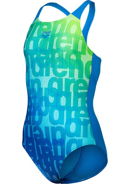 Multi Colours Swimsuit V Back Çocuk Mavi Yüzücü Mayosu 009007808