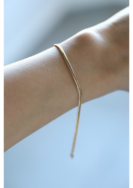 14 Ayar Altın Italyan Balıksırtı Bileklik 3 mm fırsatları