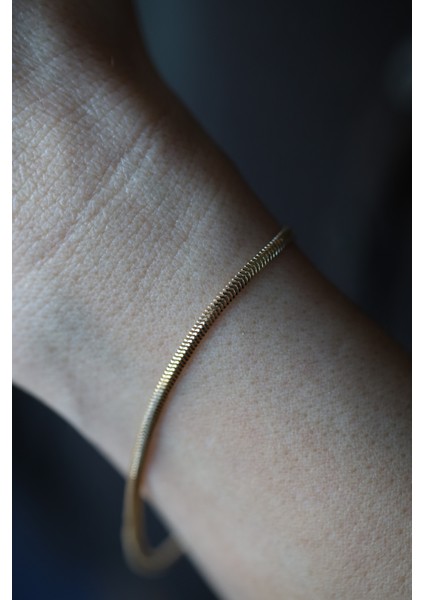 14 Ayar Altın Italyan Balıksırtı Bileklik 2,5 mm fırsatları