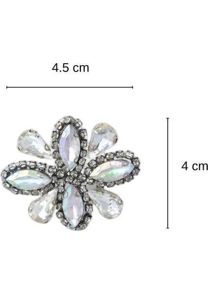 Yapıştırma Taşlı Janjanlı Renk Çiçek Aksesuar 5'li Paket modelleri