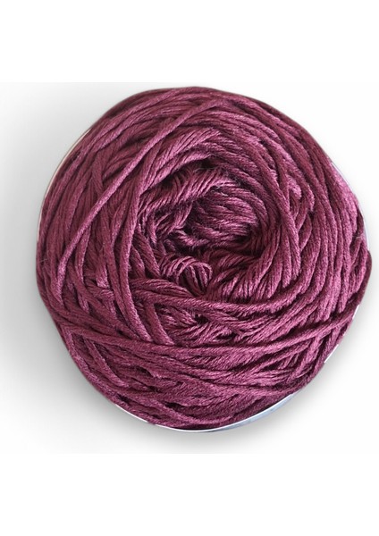 Bordo Renkli %50 Bambu, %50 Koton (Pamuk) El Örgü İpi (200 Gr.)