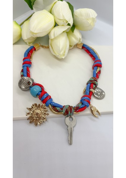 Marka Renkli Charm Kolye
