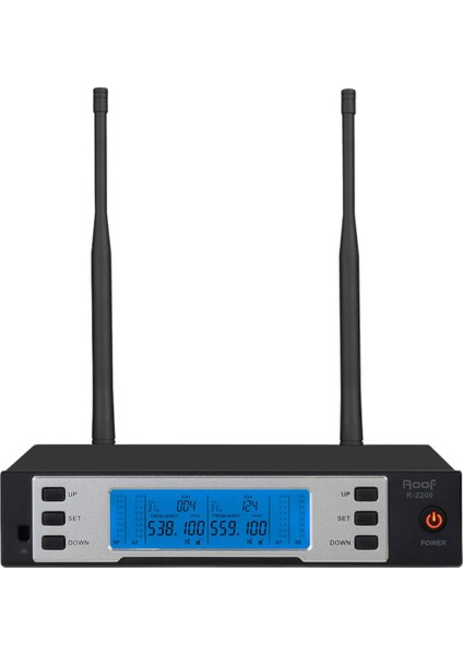 Roof R-2200 Uhf 2 Yaka Kablosuz Telsiz Mikrofon Seti Kablosuz Yaka Mikrofonu